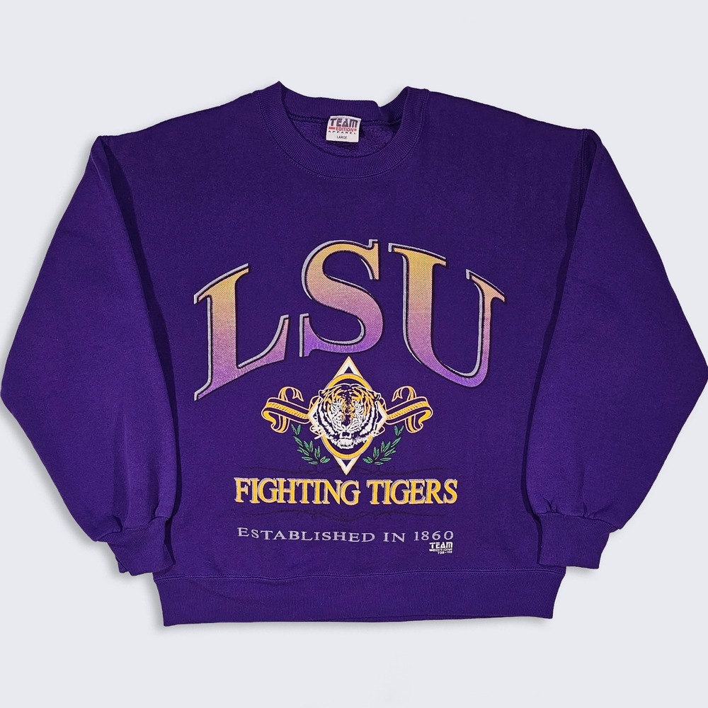 LSU Tigers Vintage 90s Louisiana State Crewneck Sweatshirt